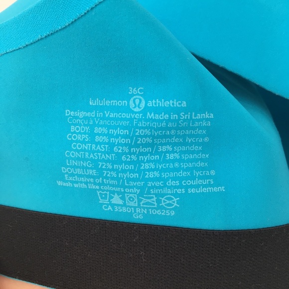 Lululemon Bitty Bracer Bra 36C Blue High Impact - Picture 4 of 4